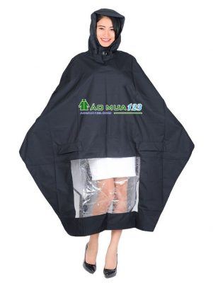 Áo mưa vải dù 1 đầu xanh tím