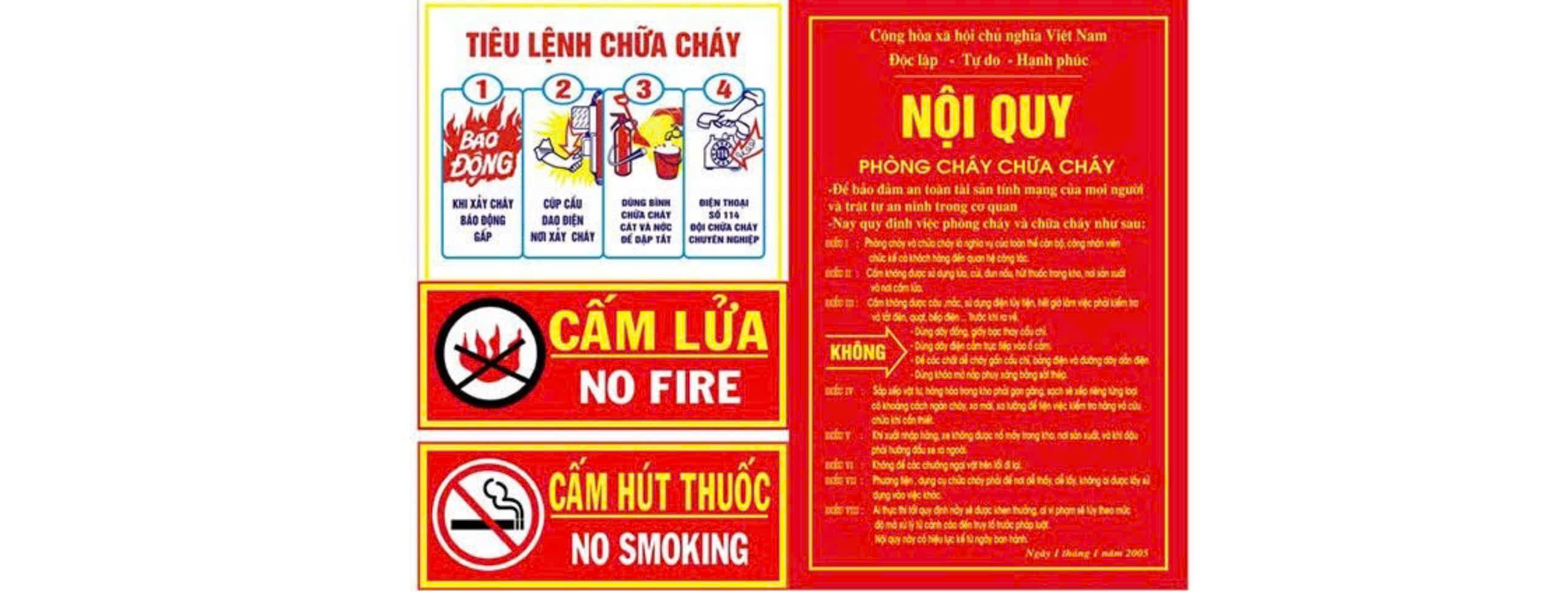 Bộ 2 bảng nội quy, tiêu lệnh (bằng sắt) - Ảnh 3