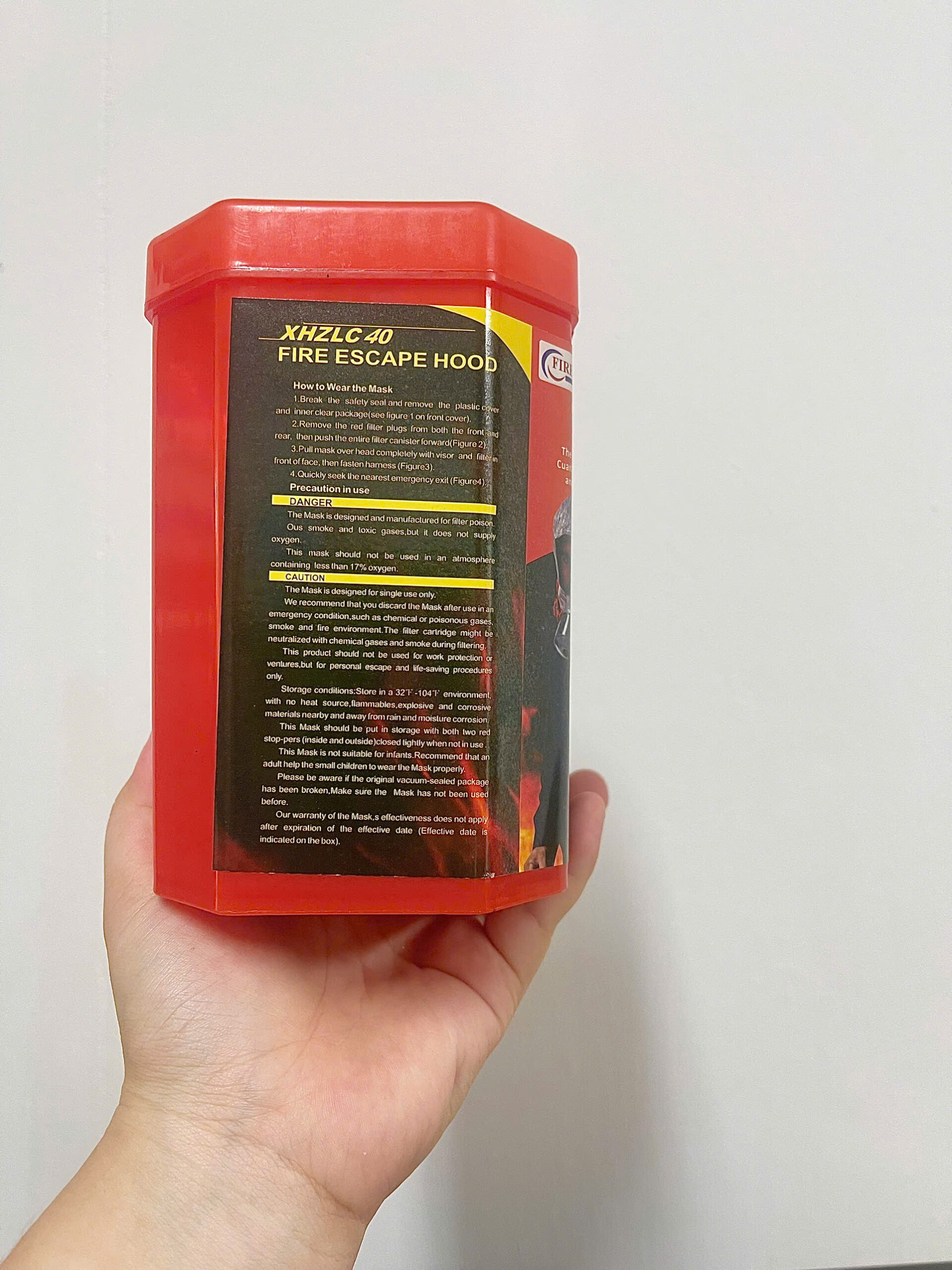 🔥 MẶT NẠ PHÒNG ĐỘC XHZLC40 – BẢO VỆ HÔ HẤP KHI CHÁY NỔ 🔥 - Ảnh 3